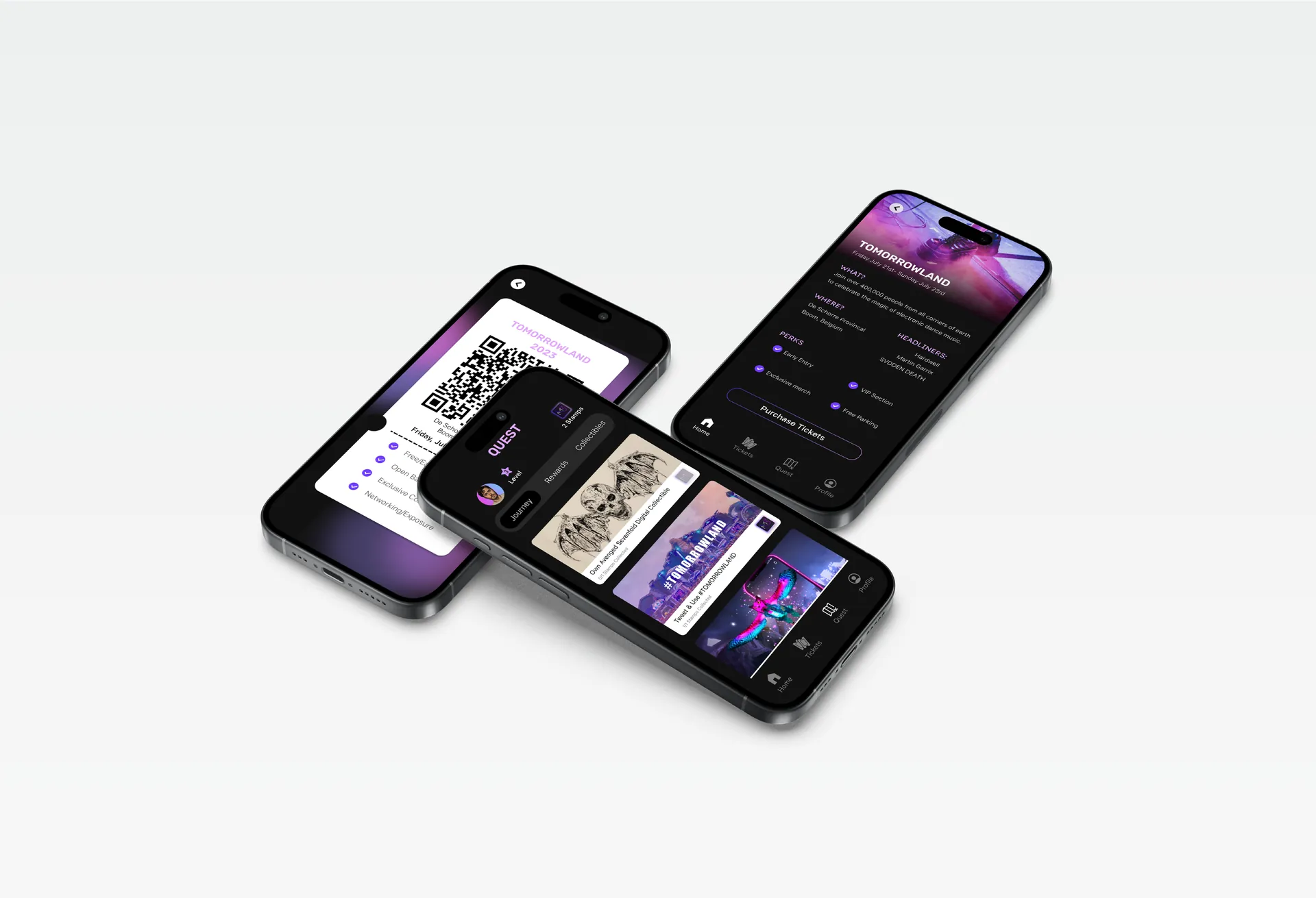 MAP3 app screens