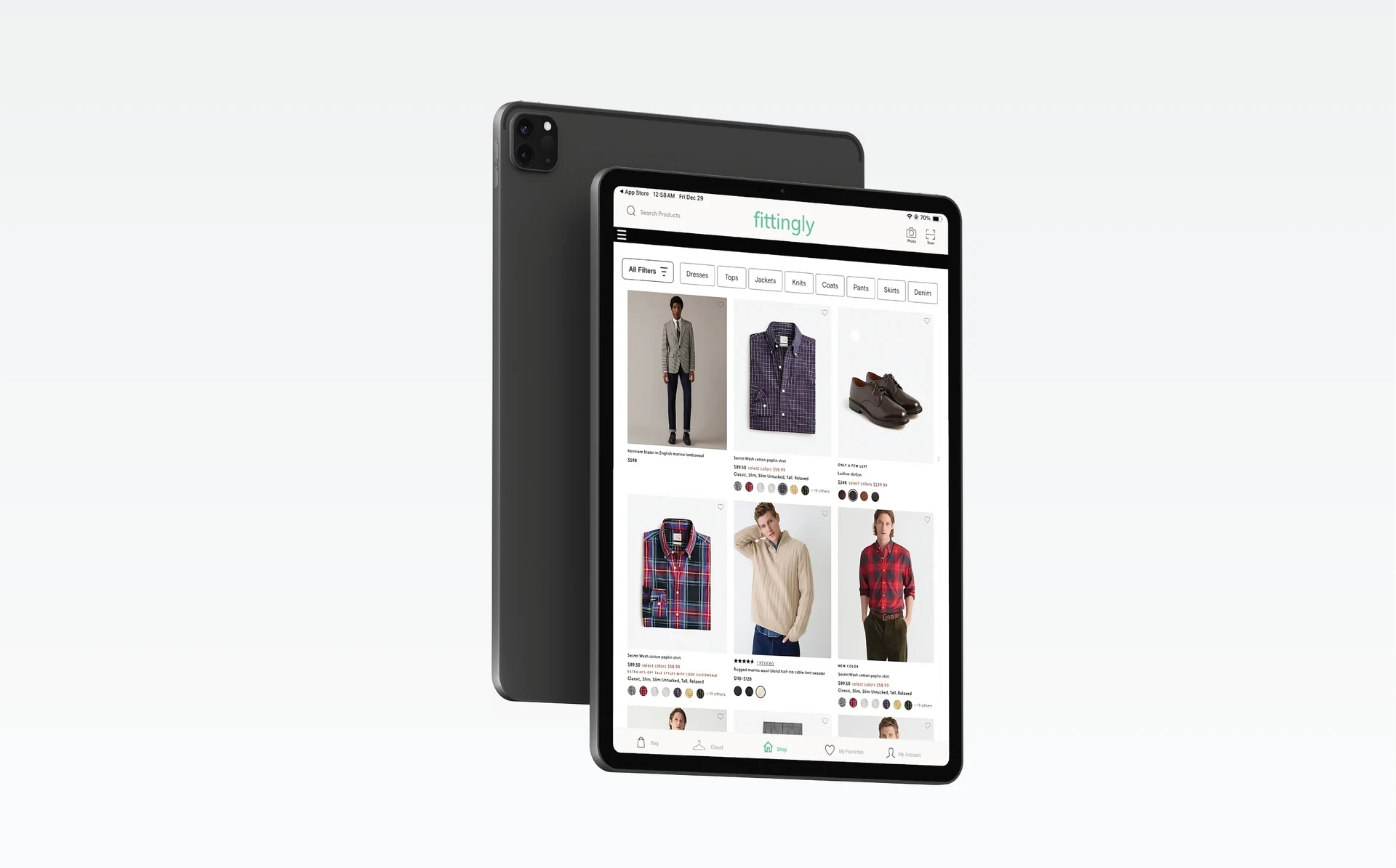 Fittingly app on tablets